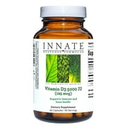 INNATE Response Formulas Vitamin D3 5000 IU 125 mcg - Vitamins D3, K1 & K2 - 60 Servings