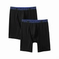thumbnail image 1 of INNERSY Big Boys' Quick-dry Boxer Briefs Lightweight & Smooth Underwear 2-Pack(Medium,Black), 1 of 8