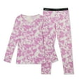 thumbnail image 1 of INNERSY Big Girls' Light Thermal Underwear Set Long Johns Base Layer for Kids(Medium,Tie Dyed Purple), 1 of 7