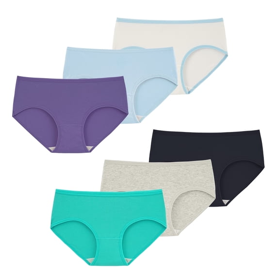 INNERSY Big Girls' Underwear Cotton Briefs Panties for Teens 6-Pack(8-10 Years,Sky Adventure)