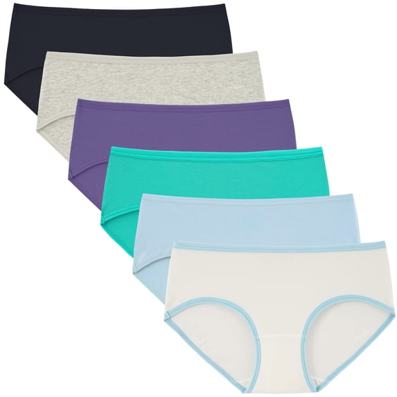 INNERSY Girls Cotton Underwear Full Coverage Teen Panties Size 8-16, 6 Pack(8-10 Years,Sky Adventure)