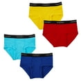 thumbnail image 1 of INNERSY Boys Cotton Underwear Soft Briefs Teen Panties for Age 6-18 4-Pack(X-Large,Red/Yellow/Blue/Light Blue), 1 of 7