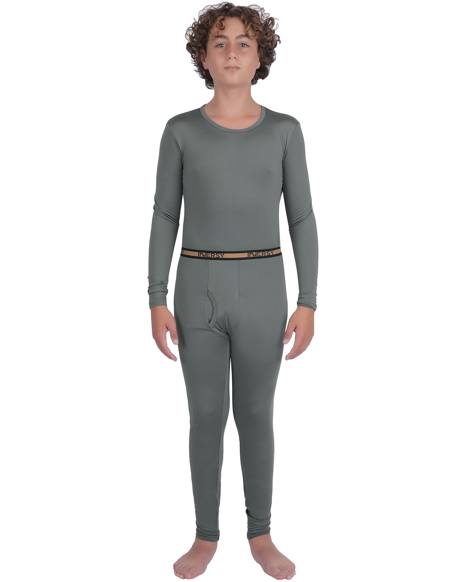 Thermajane Thermal Underwear for Girls Long John Set Kids (Pink, Medium) 