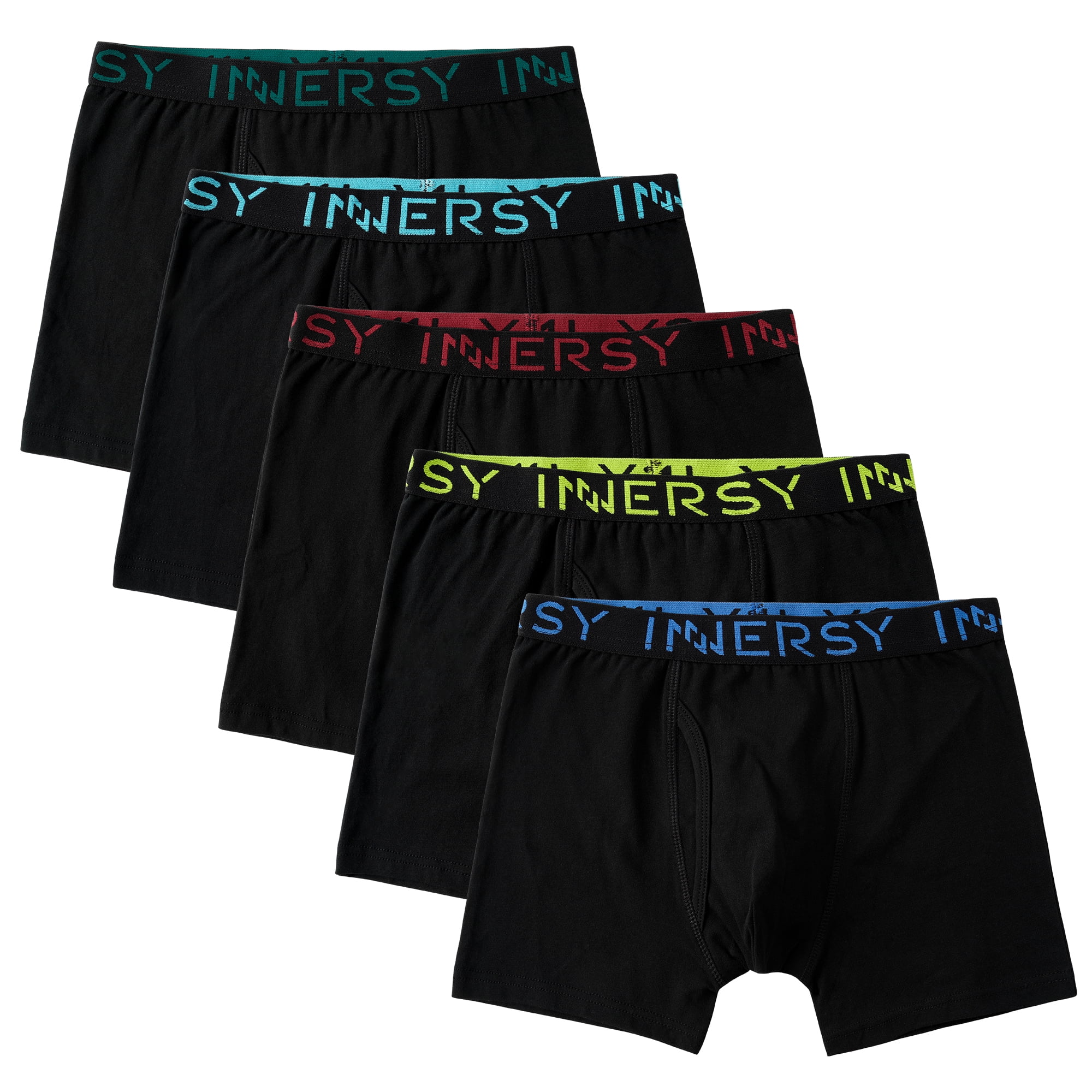 INNERSY Boys Underwear Stretchy Cotton Soft Boxer Briefs for 6-18