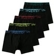 thumbnail image 1 of INNERSY Boys Underwear Stretchy Cotton Soft Boxer Briefs for 6-18 Teen Boys 5 Pack (M, Black), 1 of 8