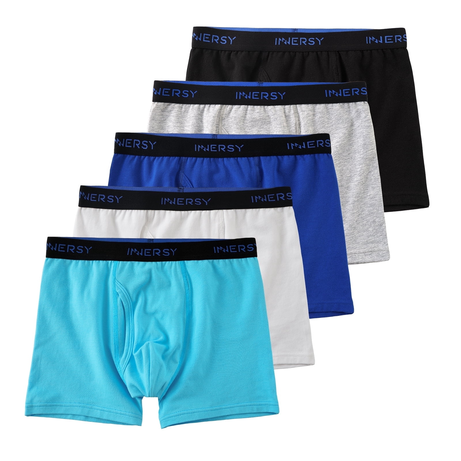 INNERSY Boys Underwear Stretchy Cotton Soft Boxer Briefs for 6-18 Teen ...