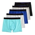 thumbnail image 1 of INNERSY Boys Underwear Stretchy Cotton Soft Boxer Briefs for 6-18 Teen Boys 5 Pack (XL, Black/Blue/Gray/White), 1 of 9