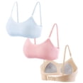 thumbnail image 1 of INNERSY Cotton Padded Training Bras for Girls, Adjustable Straps Teen Bras 3 Pack(XL,Bright), 1 of 5