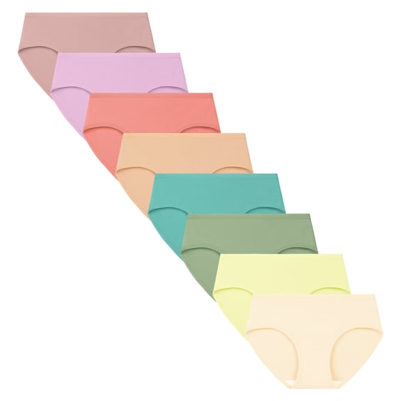 INNERSY Girls Cotton Underwear Full Coverage Breathable Briefs 8 Pack for Teens Age 8-16(XL,colorful)