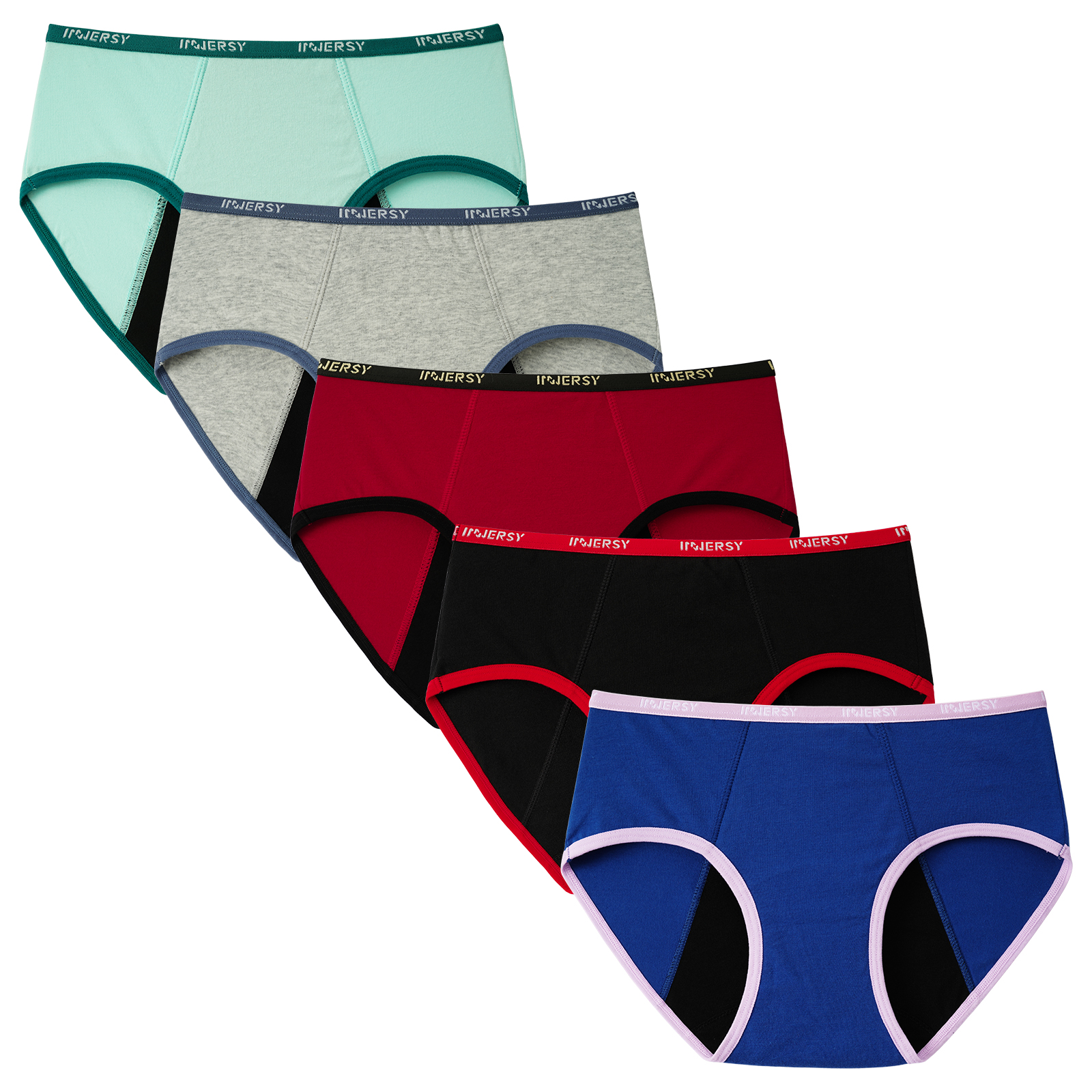 INNERSY Girls Period Panties Cotton Menstrual Underwear for Teens