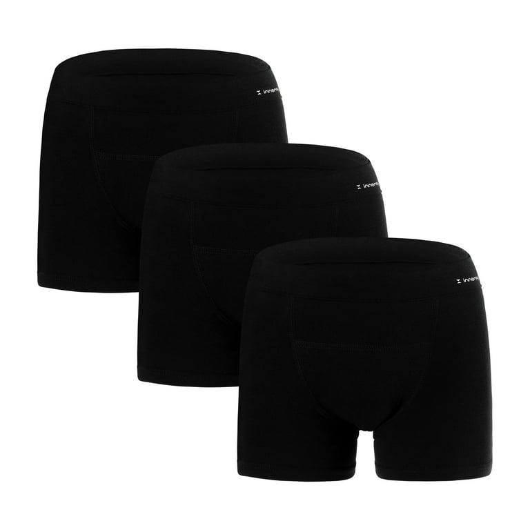 INNERSY Girls Underwear Cotton Briefs Panties for Teens 6-Pack (XL(14-16  yrs), Black) 