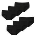 thumbnail image 1 of INNERSY Girls Underwear Cotton Briefs Panties for Teens 6-Pack (8-10 Years,Black), 1 of 7