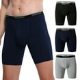 thumbnail image 1 of INNERSY Men's Boxer Briefs Cotton Stretchy Underwear 3 Pack(L,Dark), 1 of 7