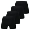 thumbnail image 1 of INNERSY Men's Boxer Briefs Cotton Underwear for Men with Pouch Mens Underwear 4-Pack(Medium,Black), 1 of 4