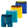 thumbnail image 1 of INNERSY Men's Boxer Briefs Cotton Underwear for Men with Pouch Mens Underwear 4-Pack(X-Large,Yellow/Green/Blue), 1 of 7