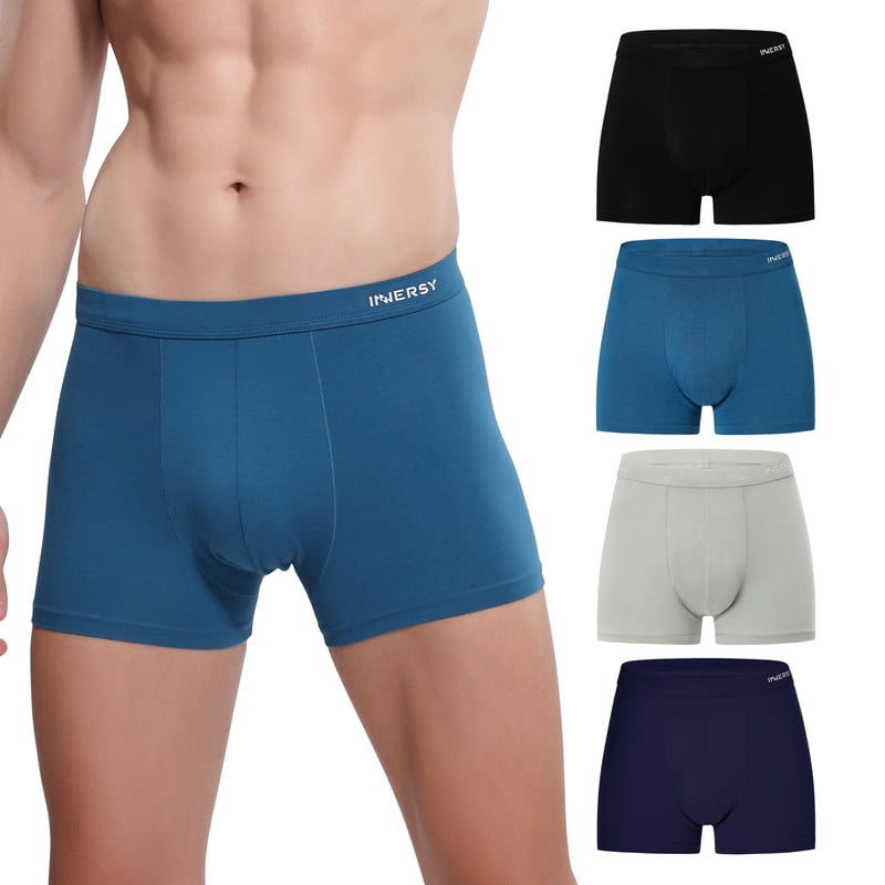 INNERSY Men's Boxer Briefs Soft Comfy Underwear for Men with Pouch 4 ...
