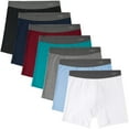 thumbnail image 1 of INNERSY Men's Boxer Briefs with Open Fly Cotton Stretchy Underwear 7 Pack(2XL,Assorted Colors), 1 of 7