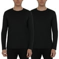 thumbnail image 1 of INNERSY Men's Lightweight Thermal Underwear Tops Long Johns Baselayer Shirt 2-Pack(Large,2 Black), 1 of 7