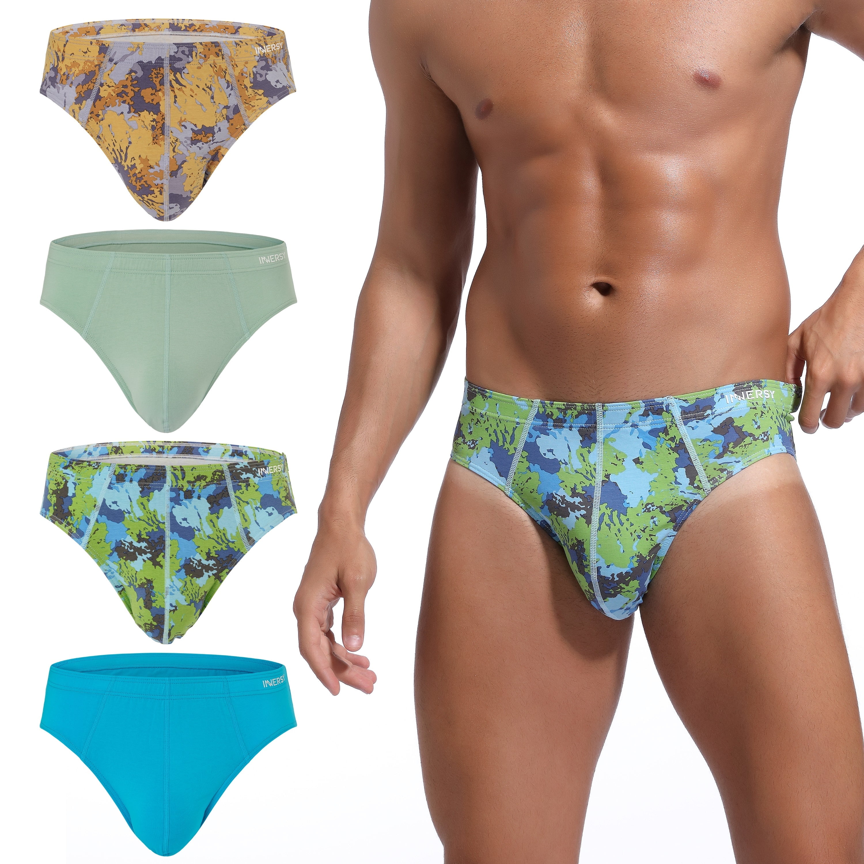 INNERSY Men's Underwear Briefs Soft Comfy Classic Underwear Pack of 4 ...