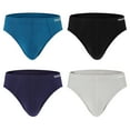 thumbnail image 1 of INNERSY Men's Underwear Briefs Soft Comfy Underwear Pack of 4 (L, Black/Blue/Barely White/Dark Indigo), 1 of 9