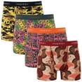 thumbnail image 1 of INNERSY Men's Underwear Soft Mesh Breathable Boxer Briefs 4-Pack(XX-Large,Forest Graffiti), 1 of 8