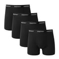 thumbnail image 1 of INNERSY Men's Underwear Soft Mesh Lightweight Breathable Boxer Briefs with Fly Pack of 4 (S, Black), 1 of 7