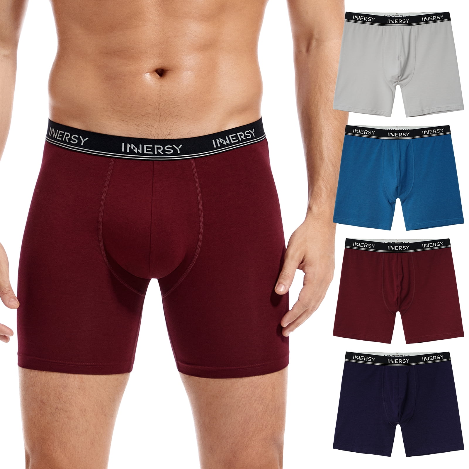 INNERSY Mens Boxer Briefs Breathable Men's Underwear Pouch Underwear ...