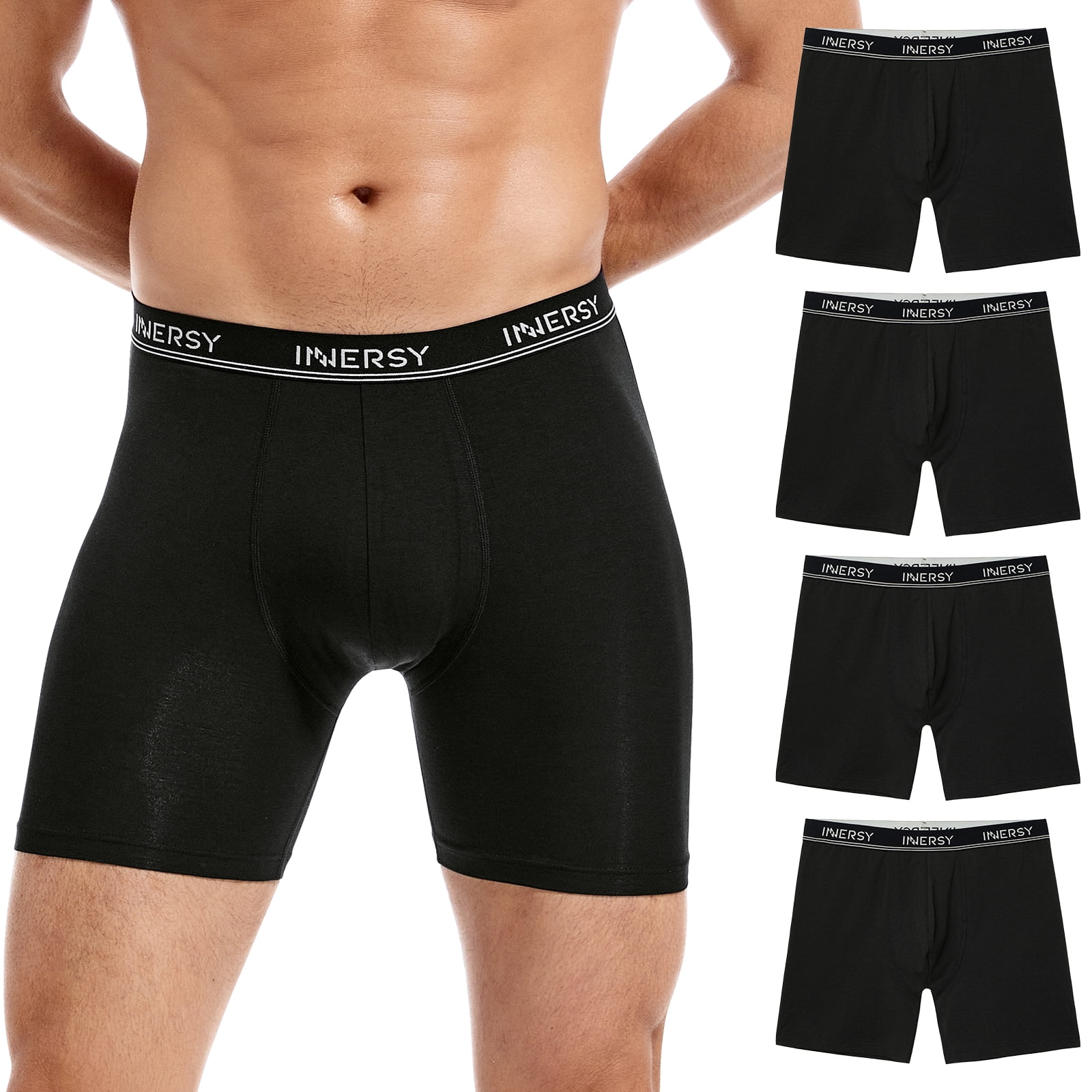INNERSY Mens Boxer Briefs Breathable Men's Underwear Pouch Underwear ...