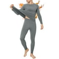 thumbnail image 1 of INNERSY Mens Thermal Underwear Sets Long Johns Soft Warm Long Underwear(L,Gray), 1 of 6