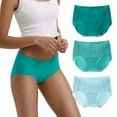 thumbnail image 1 of INNERSY No Show Underwear for Women Seamless Hipster Soft No Panty Line 3-Pack(L,Ice Blue), 1 of 9