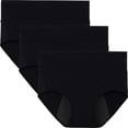 thumbnail image 1 of INNERSY Period Underwear for Women High Waisted Postpartum Maternity Panties 3-Pack(M,Black), 1 of 10