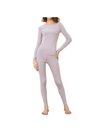 ClimateRight by Cuddl Duds Women's Velour Base Layer Top and Leggings  Thermal Set, 2-Piece
