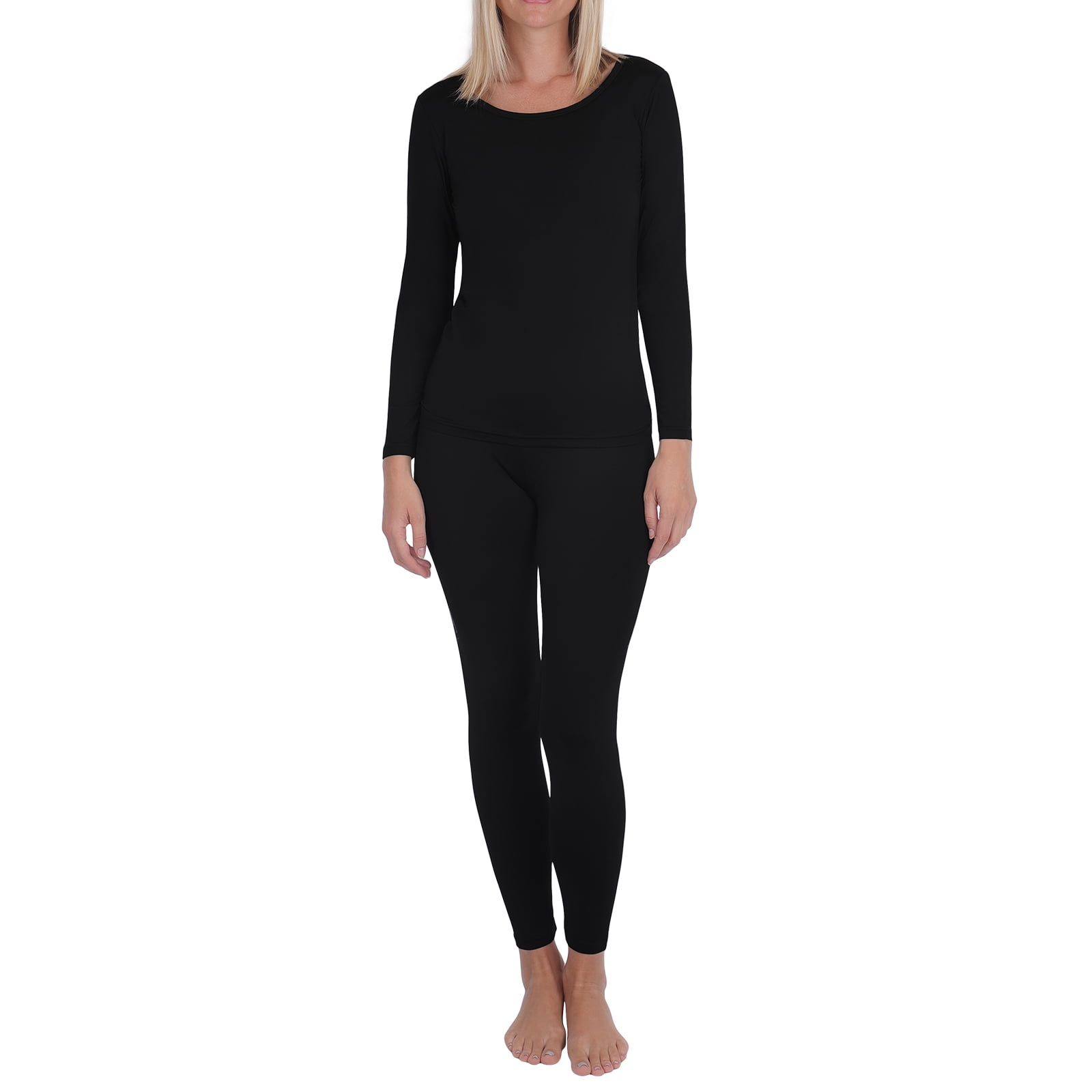 INNERSY Thermal Underwear for Women Fleece Lined Base Layer Top and