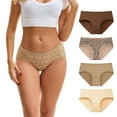 thumbnail image 1 of INNERSY Underwear for Women Cotton Hipster Breathable Panties 4 Pack(M,Autumn Shade), 1 of 8