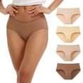 thumbnail image 1 of INNERSY Underwear for Women Cotton Hipster Breathable Panties 4 Pack(S,Brown Blend), 1 of 8