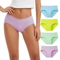 thumbnail image 1 of INNERSY Underwear for Women Cotton Hipster Breathable Panties 4 Pack (XL,Spring Garden), 1 of 8