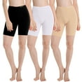 thumbnail image 1 of INNERSY Women's Anti Chafing Boyshorts Cotton Summer Shorts Under Dress 3-Pack(Large,Black/White/Nude), 1 of 7