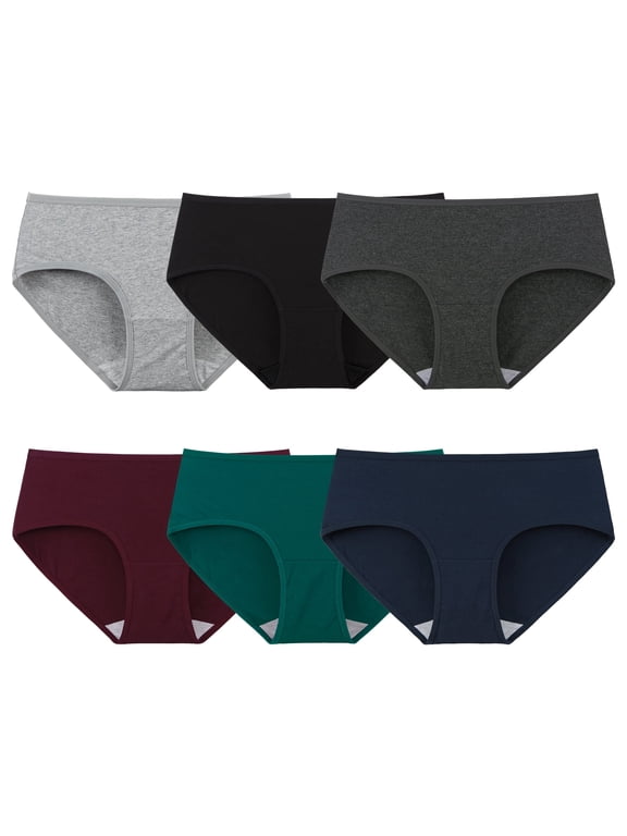Women's Cotton Underwear Hipster Panties 6 Pack Breathable Stretch Fit(M,Classic)