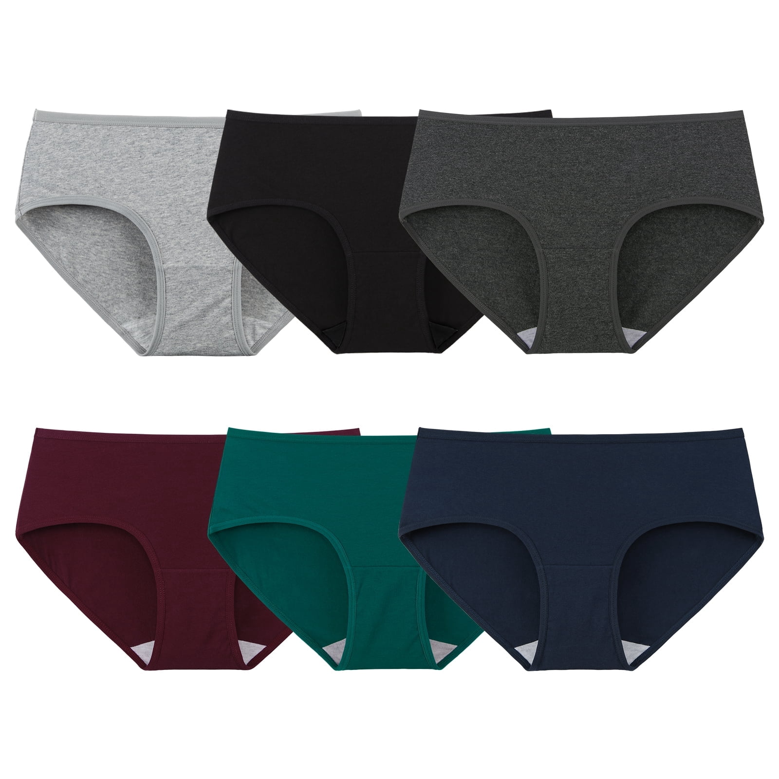 INNERSY Women's Cotton Underwear 6 Pack Hipster Breathable Stretch ...