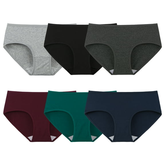 INNERSY Women's Cotton Underwear Hipster Panties 6 Pack Breathable Stretch Fit(XL,Classic)