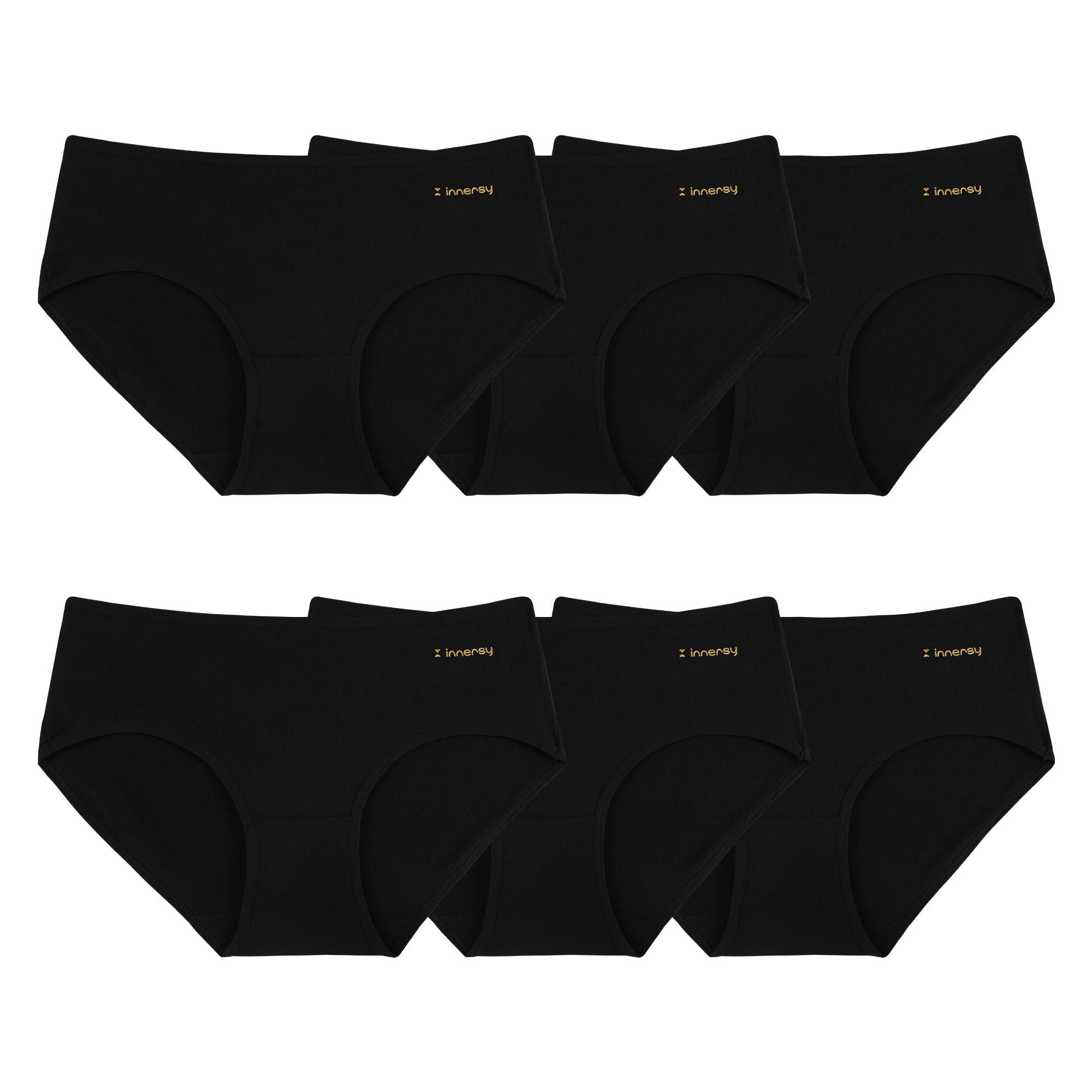 INNERSY Women's Cotton Underwear Hipster Panties 6 Pack Breathable ...