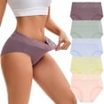 thumbnail image 1 of INNERSY Women’s High Waisted Lace Briefs Soft Cotton Underwear 5 Pack(3XL,Bright), 1 of 6
