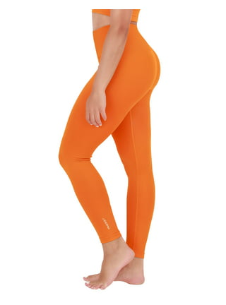 90 Degree By Reflex Ankle Length High Waist Power Flex Leggings - 7/8 Tummy  Control Yoga Pants - Blossom Olive - Large 