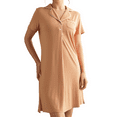 thumbnail image 1 of INNERSY Women's Nightgown Short Sleeve Button Down Soft V Neck Sleepshirt(M,Orange), 1 of 9