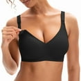 thumbnail image 1 of INNERSY Women's Nursing Bras for Breastfeeding Maternity Bra for Pregnancy Seamless Bralette(XL,Black), 1 of 9