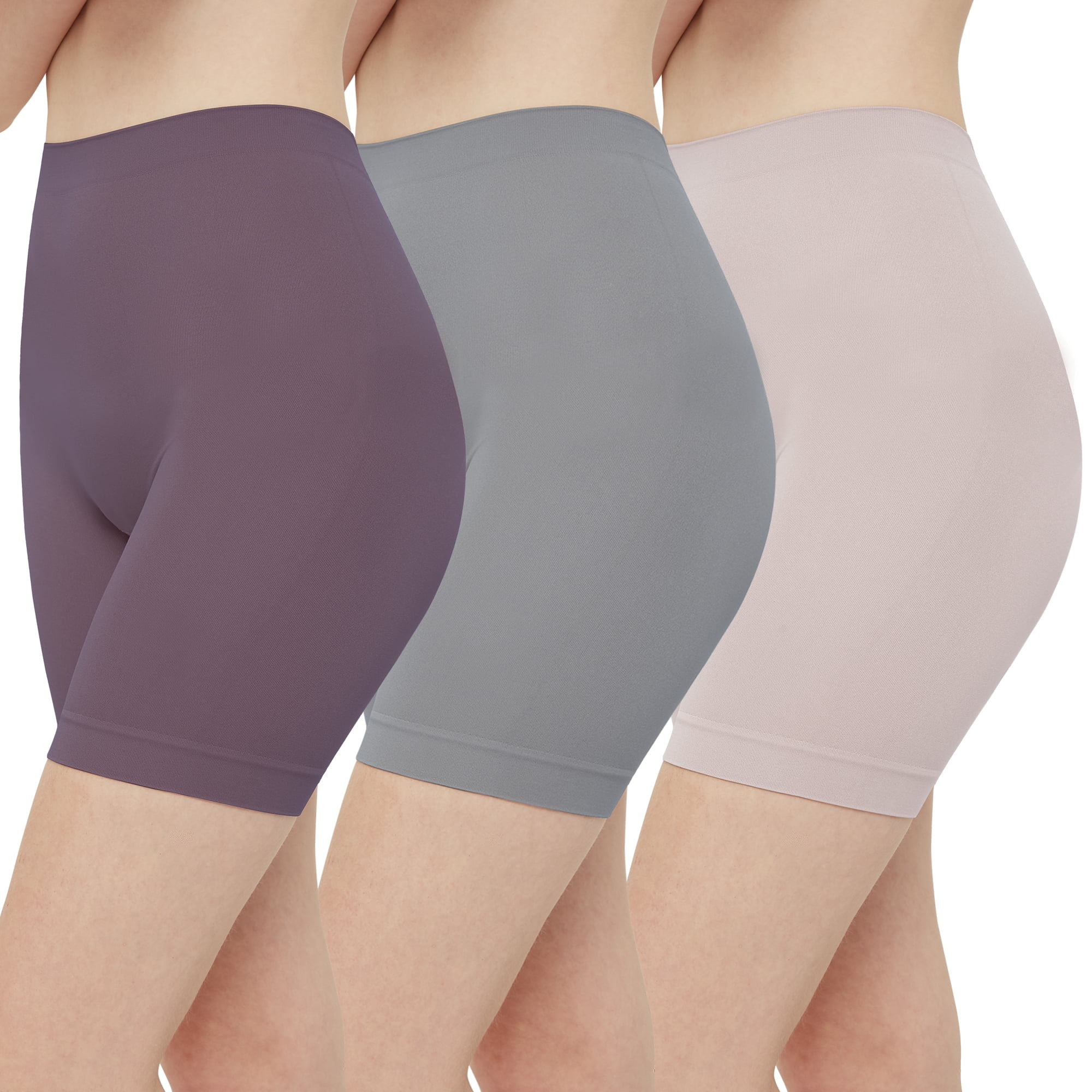 INNERSY Women's Slip Shorts for Under Dresses High Waisted Shorts 3-Pack(L,Morandi) - Walmart.com