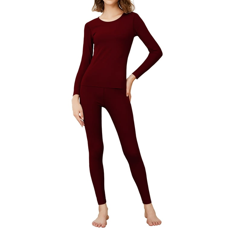 INNERSY Women's Thermal Base Layer Soft Long Johns Set Mid-Weight