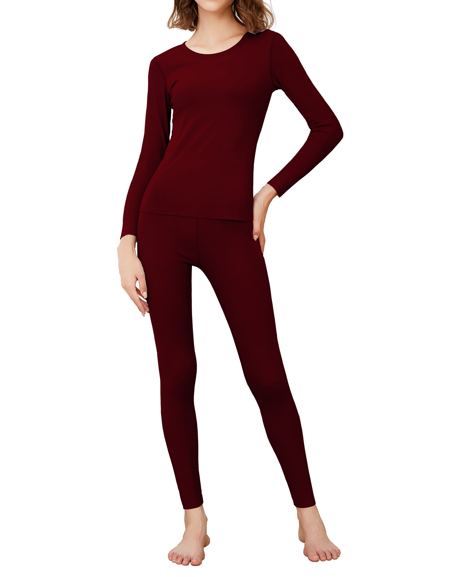 INNERSY Women's Thermal Base Layer Soft Long Johns Set MidWeight Ski