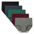 thumbnail image 1 of INNERSY Women's Cotton High Waisted Briefs 5-Pack Postpartum Full Coverage Underwear(L,Vintage), 1 of 6