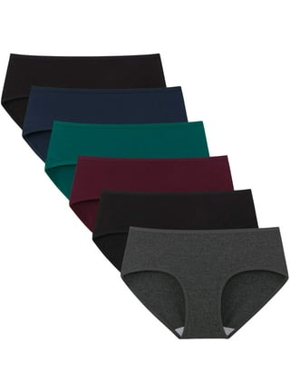 INNERSY Underwear for Women Cotton Hipster Breathable Panties 4 Pack  (XL,Black)